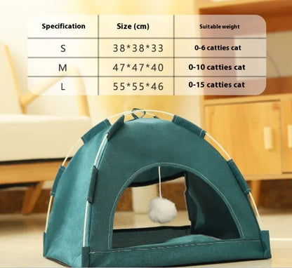 Cathouse Doghouse Breathable Tent Nest Indoor Outdoor Universal Pet Room