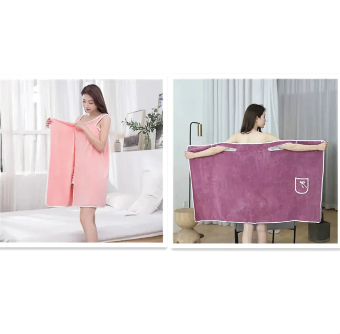 Coral Fleece Cotton Bath Skirt – Soft, Water-Absorbing, and Thickened